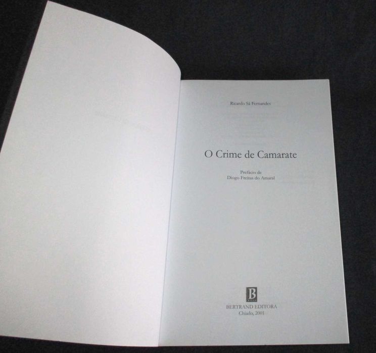 Livro O Crime de Camarate Ricardo Sá Fernandes