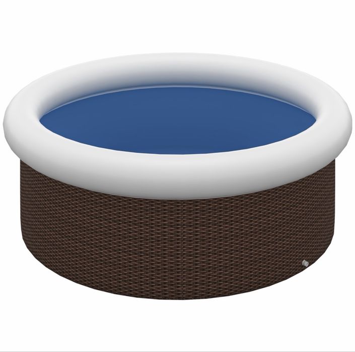Basen nadmuchiwany, dla 5 osób, szybki montaż, wytrzymały materiał, brązowy, Ø300 x 76W cm