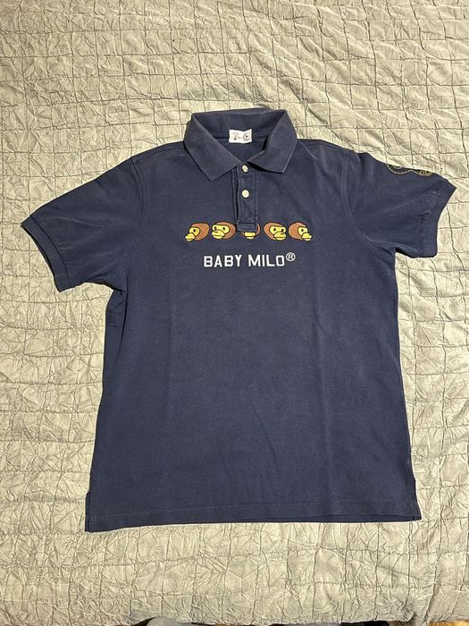 Поло BAPE baby milo синя blue