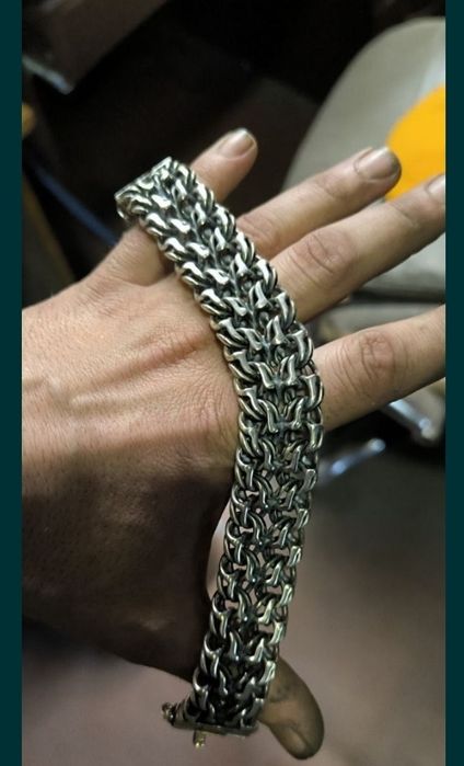 Браслет " КОЗАЦКИЙ" Серебряный браслет . Вес. 35 - 45грамм  925 проба