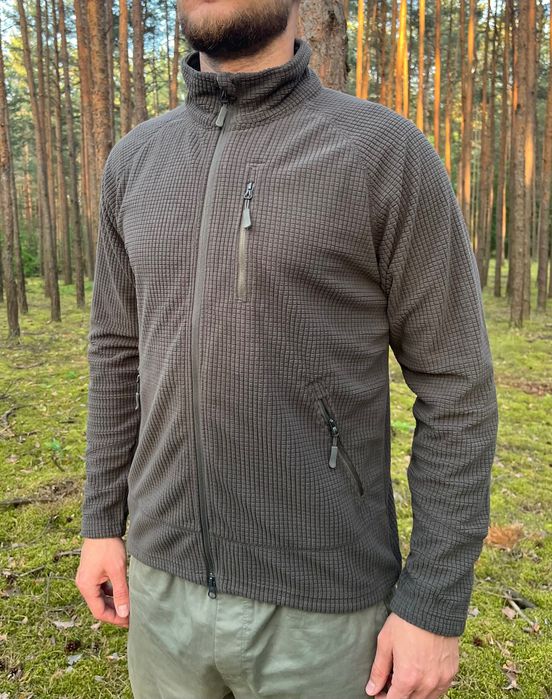 Чоловіча флісова кофта графіт фліска сіра мужская флисовая флиска