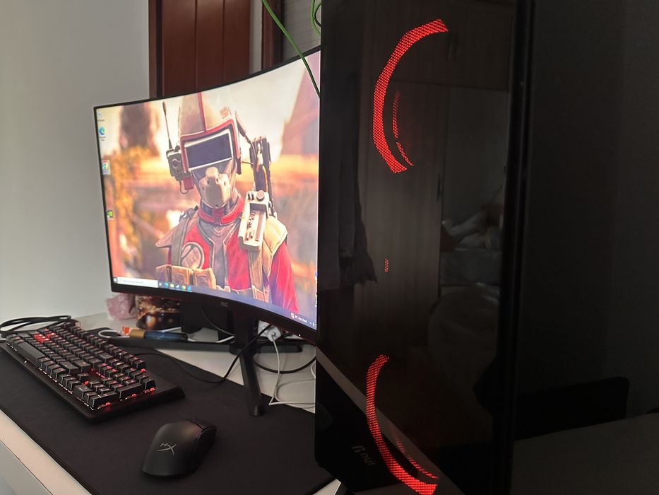 Setup gaming i7 monitor curvo RTX