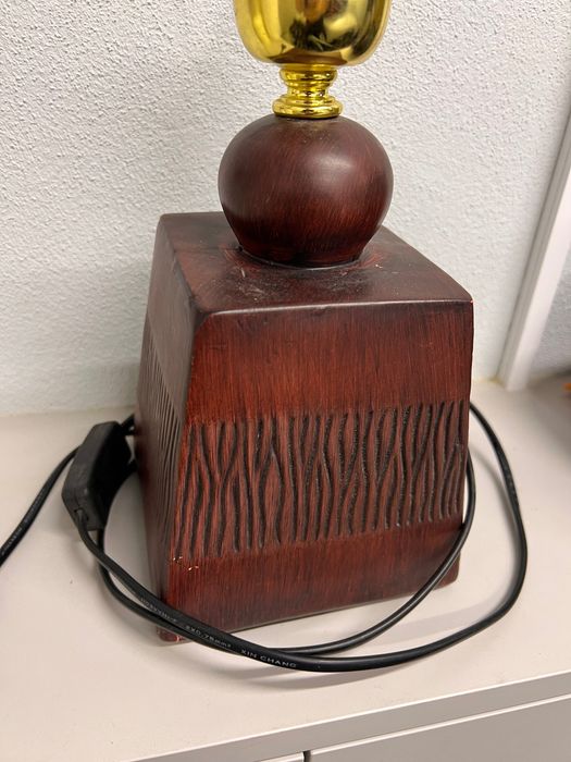 Lampa stojąca brązowa lampka nocna