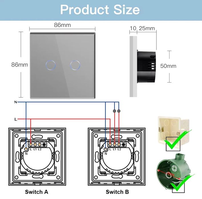 Interruptor inteligente duplo