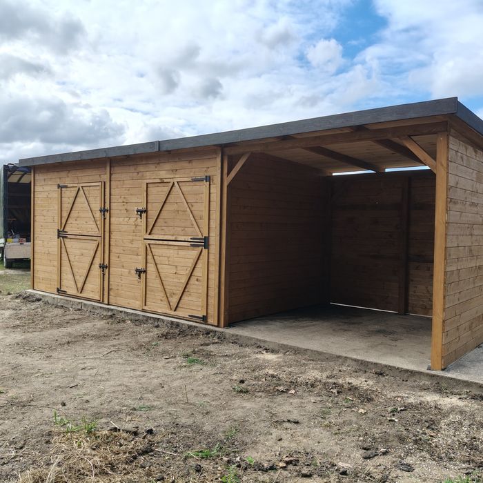 Domek na Alpaki ogrodowy narzędziowy stajnia transport montaż.