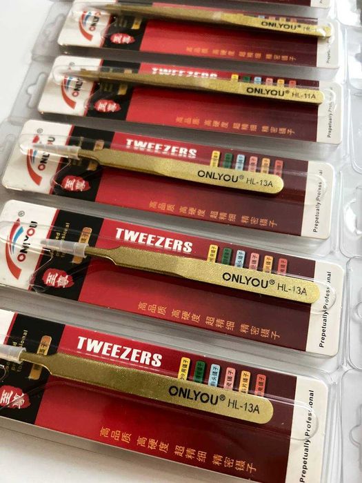 Пінцет ONLYOU пинцет высокоточный серебряный