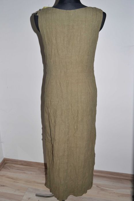 18^ ELLA letnia sukienka z bawełny khaki 42/44