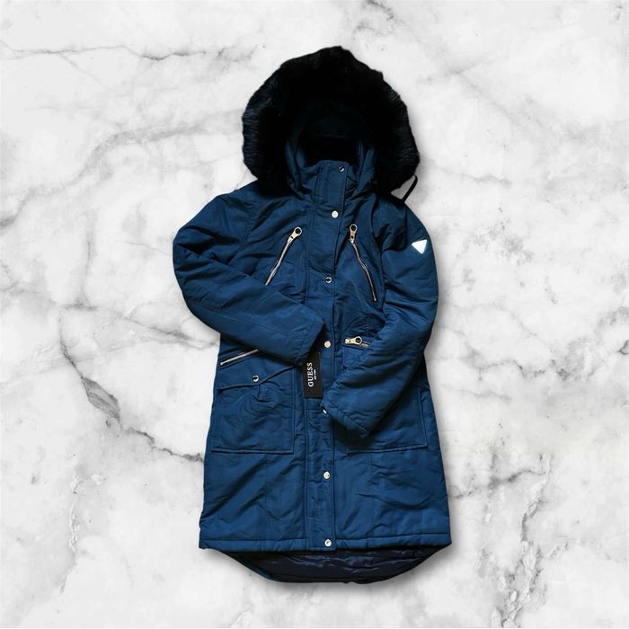 -55% S 44 Guess куртка парка женская синяя синя пальто 44 с