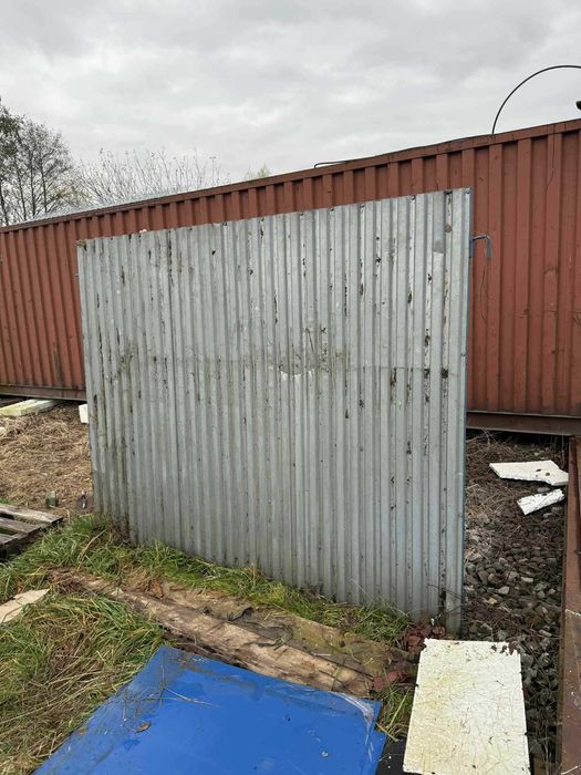 Panel ogrodzeniowy pełny z blachy trapezowej 2,5m x 2m
