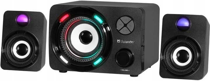 Nowe głośniki komputerowe  Defender 2.1 Radio 11W Bluetooth 5.0 USB