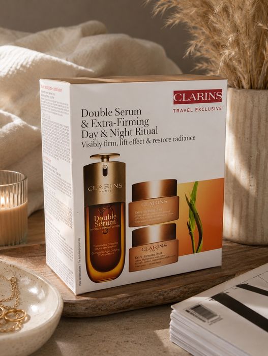 Clarins Double Serum i Extra Firming Zestaw Dzień Noc 150 ml