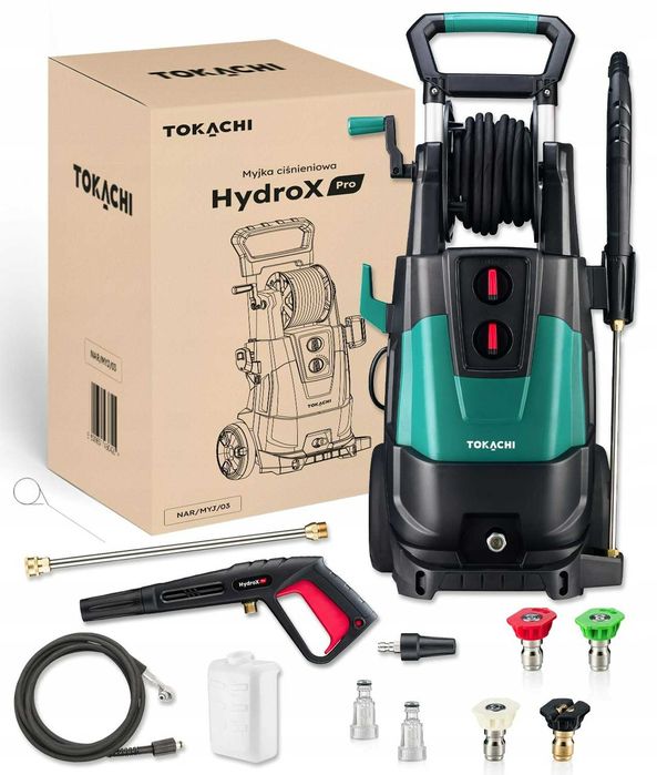 Мийка високого тиску Tokachi 350бар 3200W Насос ЛАТУНЬ. Безщітковий двигун. Мойка высокого давления