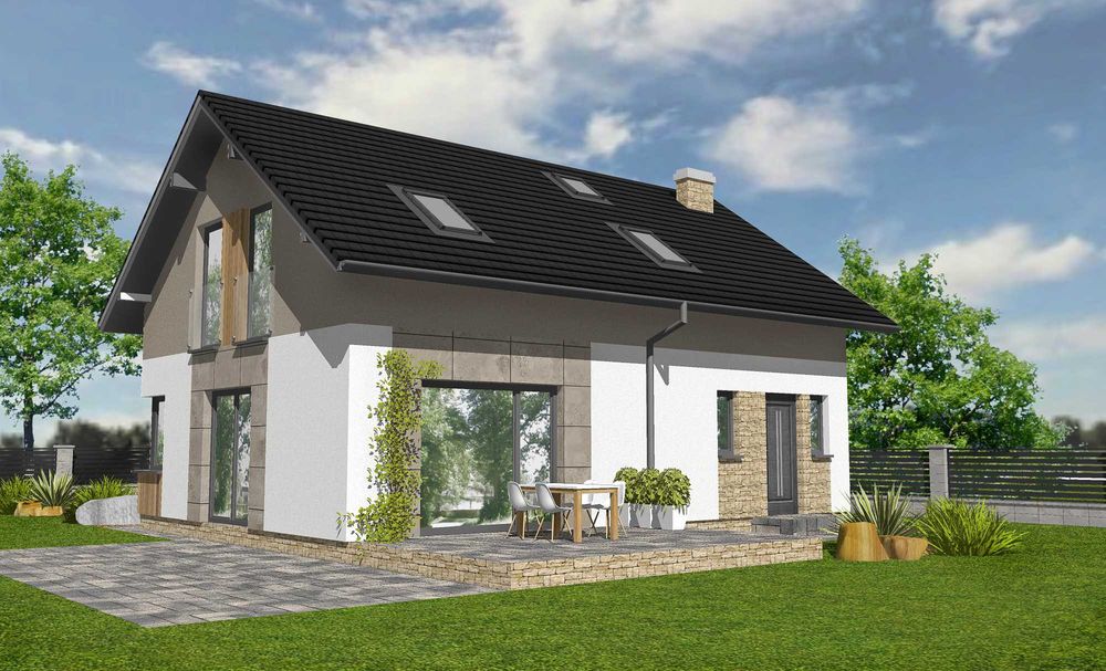 Działka budowlana Zduny 1044m2 z fundamentem domu