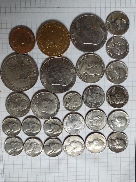 SREBRO monety USA stare