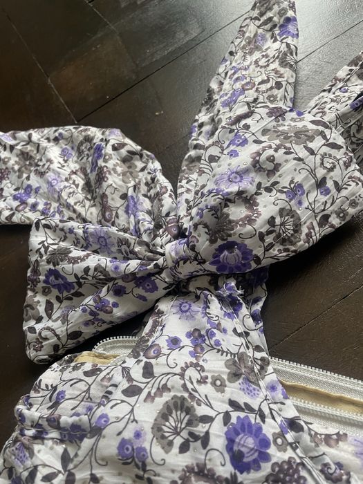 Torba -plażowa na ramię pleciona na zamek z kokardą własnej roboty.