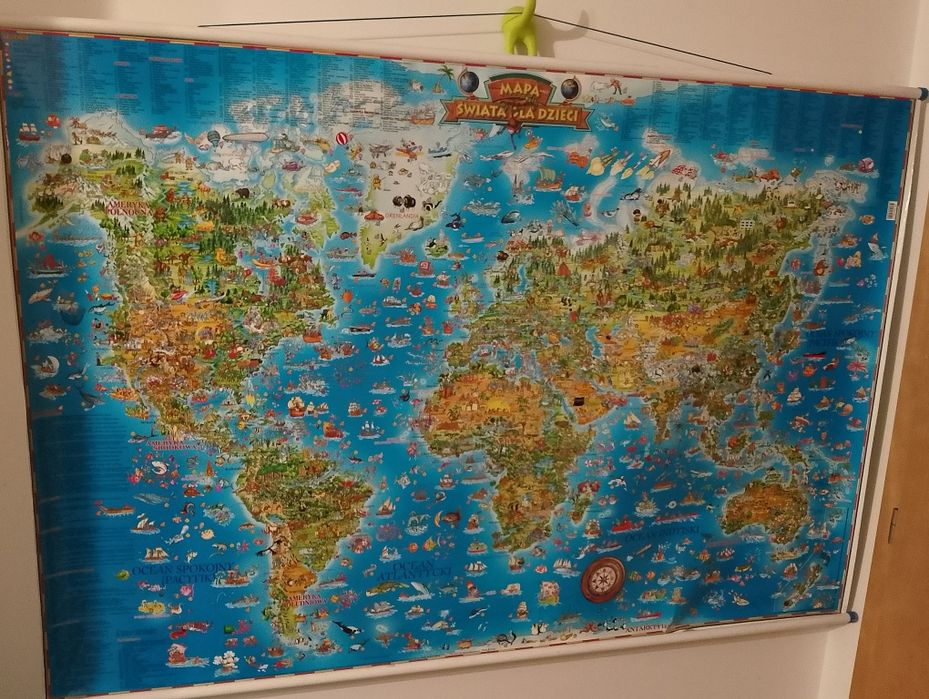 Mapa świata dla dzieci