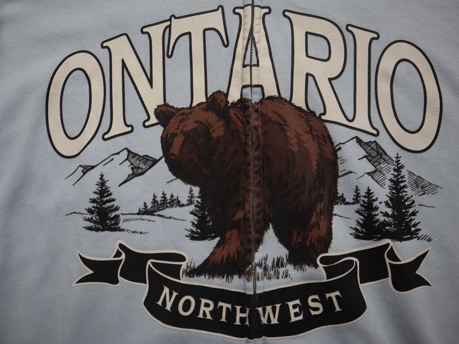 H&M Baby Blue Ontariot ZIp hoodie niebieska bluza rozpinana z kapturem