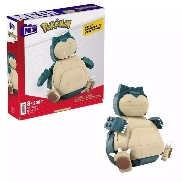 MEGA Pokemon Snorlax Zestaw klocków, HLB70. Mattel