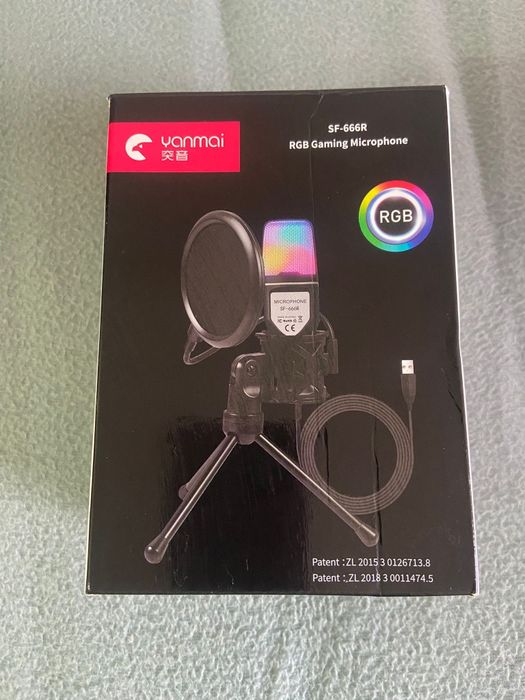 Microfone Gaming RGB Yanmai SF-666R – Novo