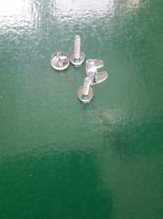 Spinka śrubka plastikowa przezroczysta