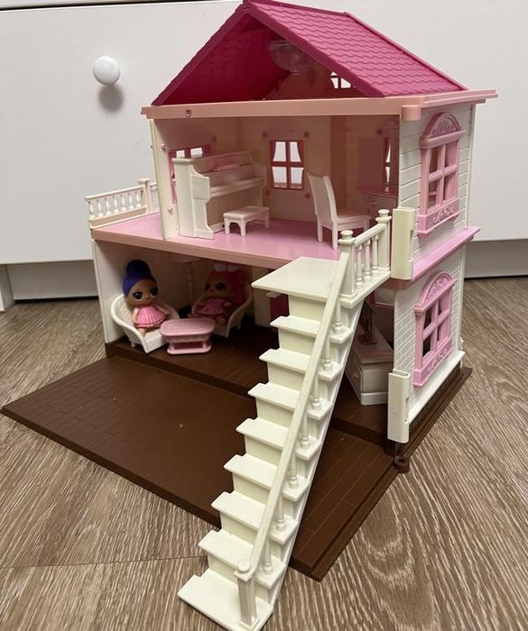 Игровой домик для кукол мебель куколка лол