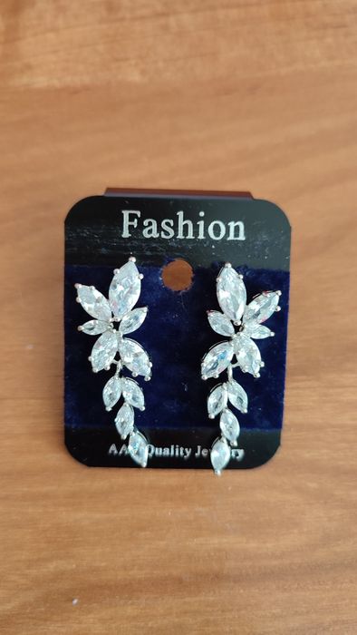 Kolczyki ślubne bal ślub przyjęcie eleganckie wiszące dlugie