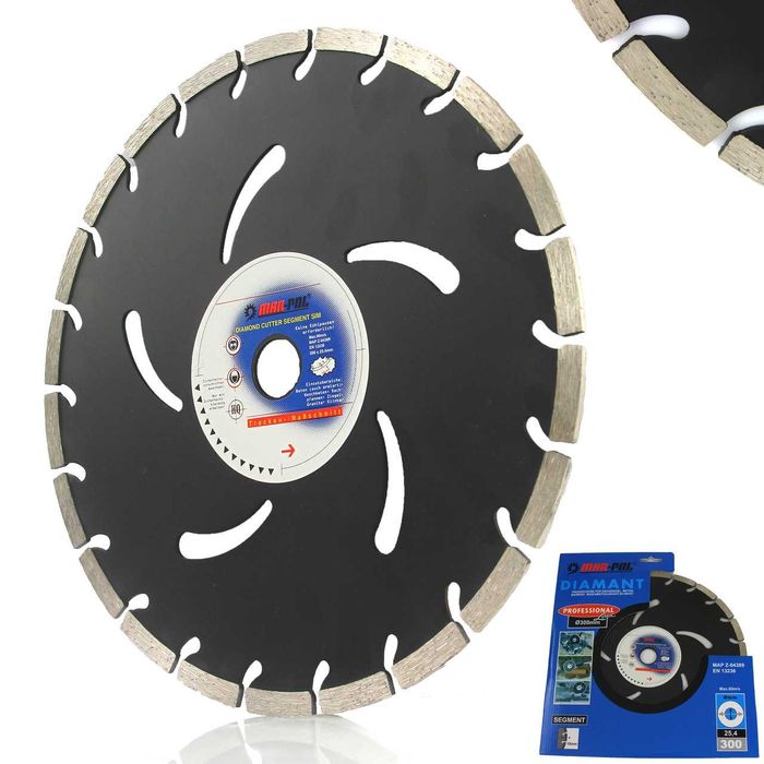 Tarcza diamentowa 300mm*25,4*10 Seg. Czarny kostka beton
