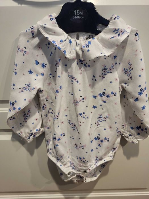 Koszula body w kwiaty niemowlęca r80