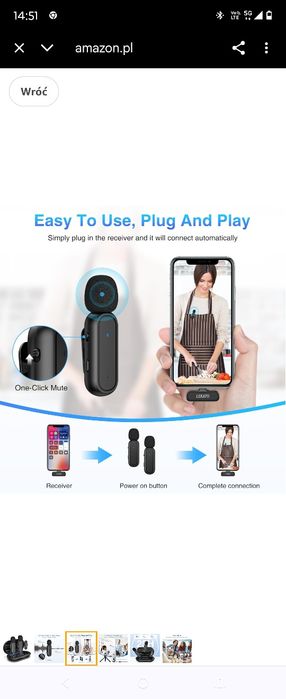 Bezprzewodowy mini mikrofon zestaw