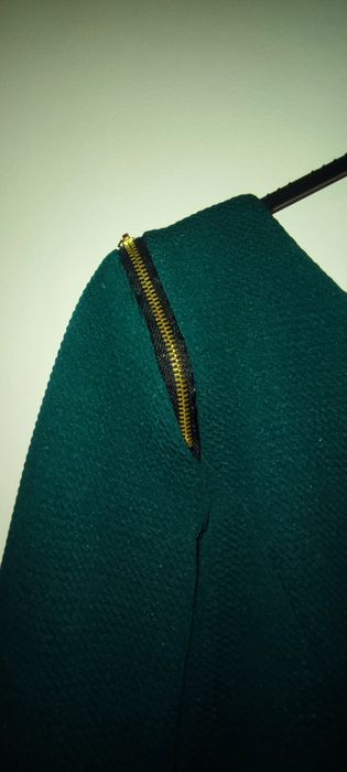 Vestido 3/4 manga malha verde