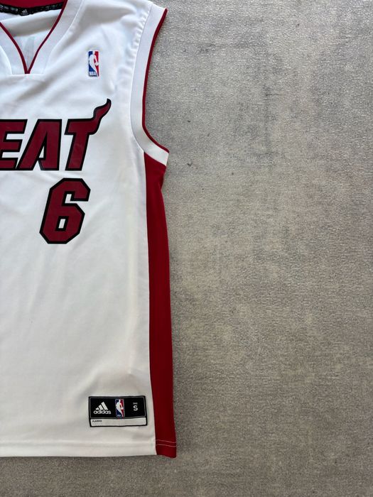 Adidas NBA Miami Heat LeBron James 6 Jersey Biała Rozmiar S Męski