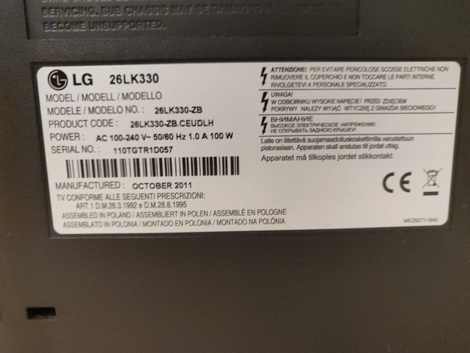 TV LCD LG 26″ 26LK330 – HD Ready, HDMI, USB, Muito Boa