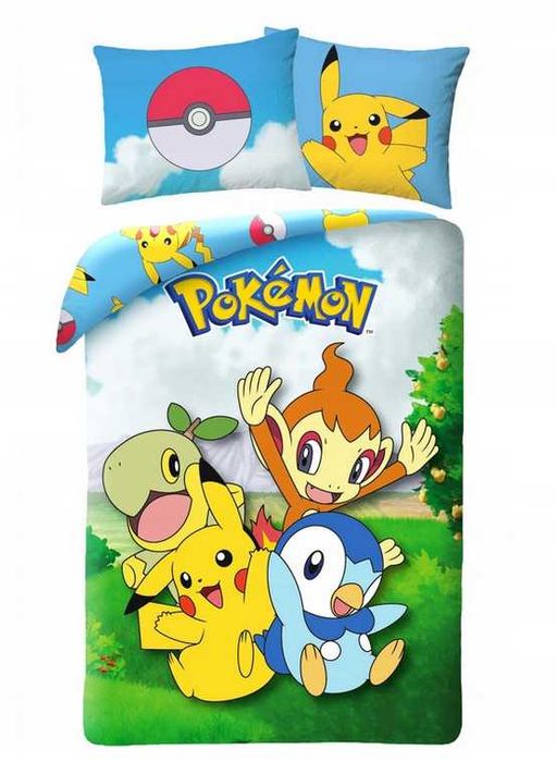 Pokemon pościel 140x200 Pikachu dla dziecka bawełniana dziecięca