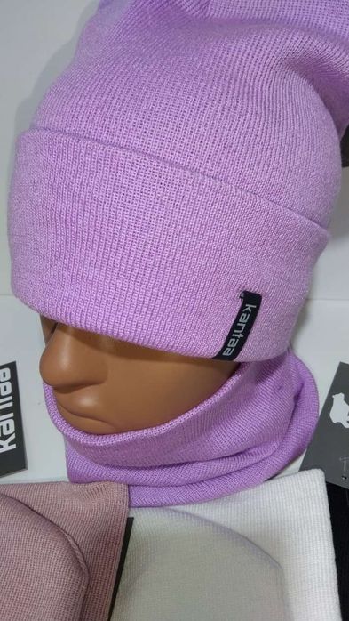 Комплект шапка і шарф єврозима