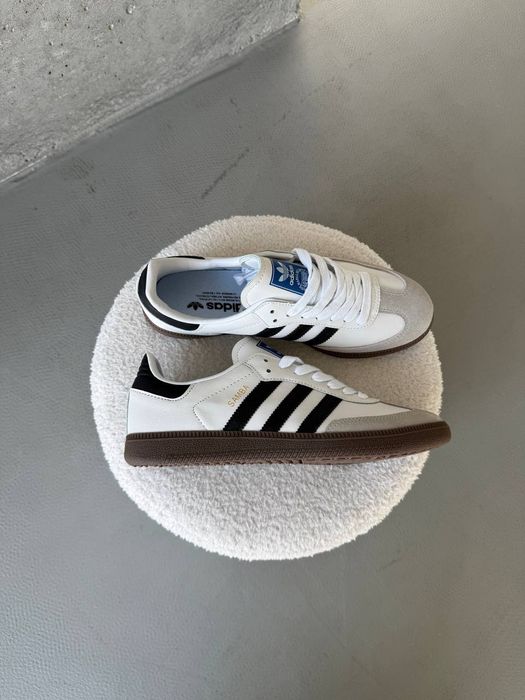 НОВИНКА ‼️ кросівки Adidas Samba OG White / Black , жіночі кросівки