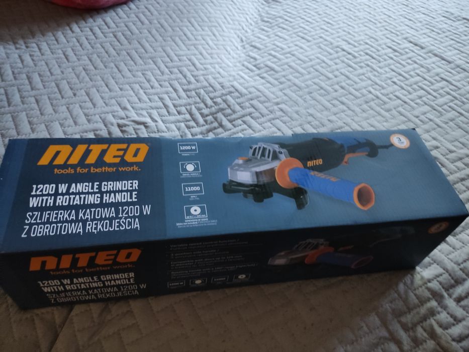 Szlifierka kątowa niteo 1200W z obrotową rękojeścią