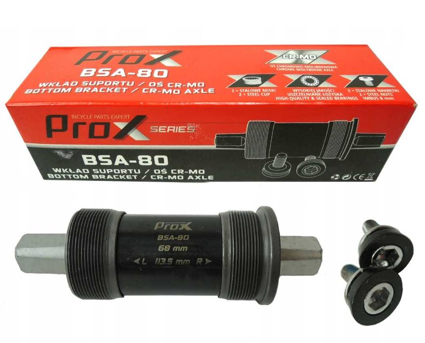 Suport / wkład suportu 113,5mm cr-mo + nakrętki