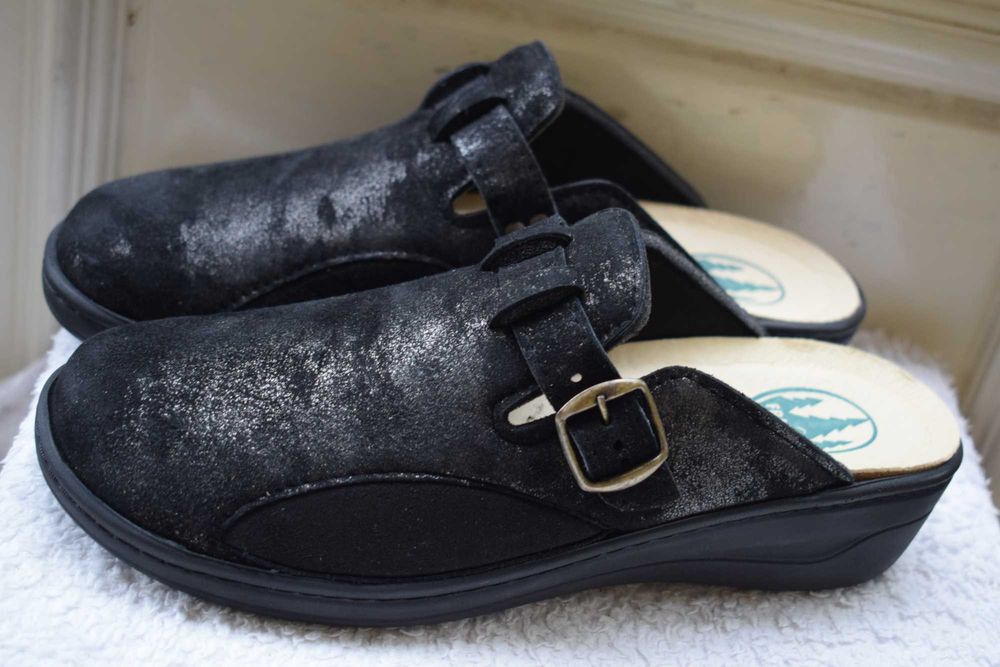 кожаные шлепанцы шлепки клоги сабо тапки Franken Германия р. 40