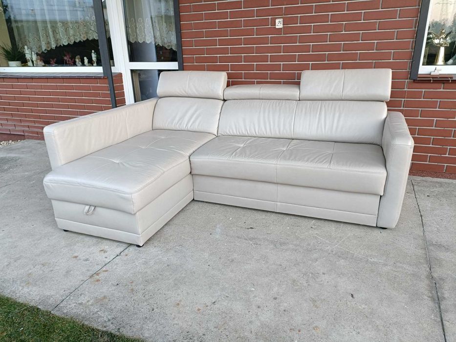 Sprzedam narożnik ze skóry -Skóra -skórzany –skórzana -skórzane