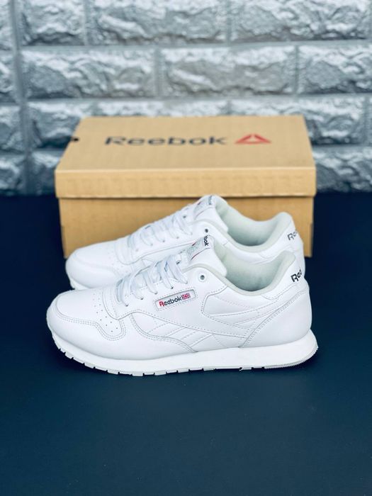Кроссовки Reebok мужские / рибок / рибак / рибки мужские / rebok светлые кожаные кросовки / последняя пара 45 размер