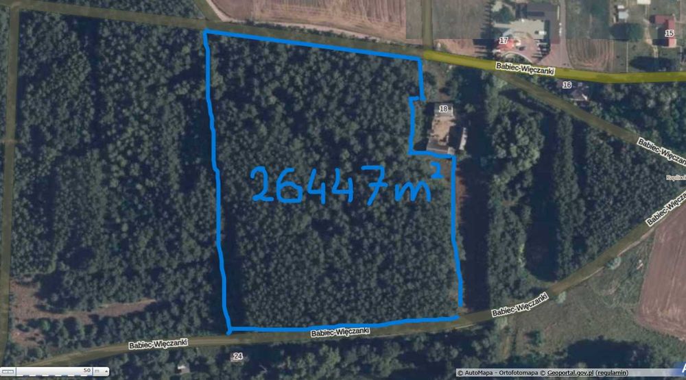 Działka leśna blisko rzeki/prywatny las/2,7 ha