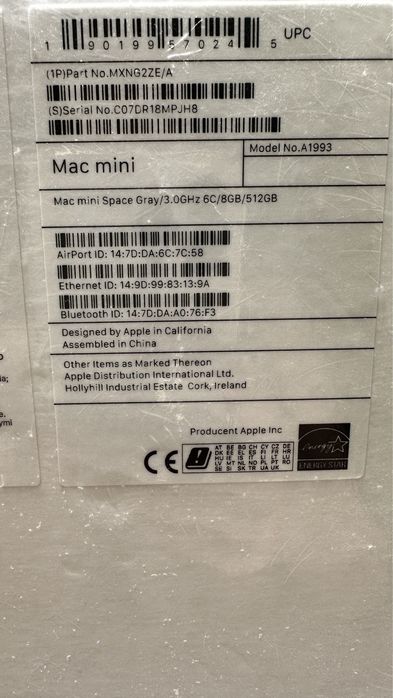 Apple Mac Mini Space Gray 2020