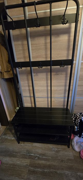 Wieszak czarny, metalowy