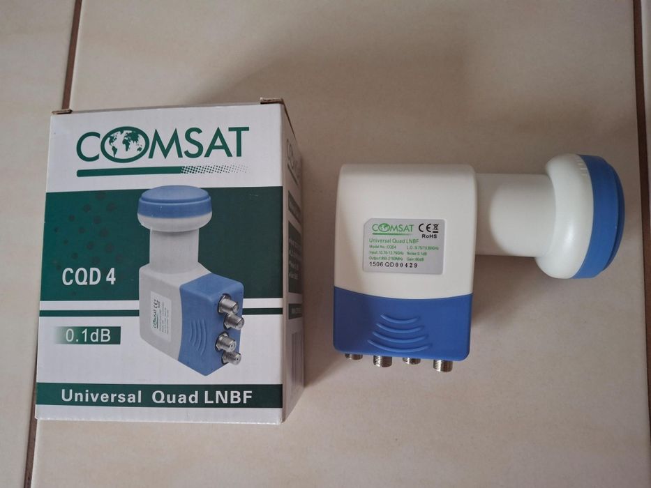 Konwerter Universal Quad LNBF CQD 4 0.1 dB COMSAT nowy