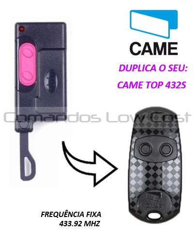 Comando Original CAME TOP 432 EV