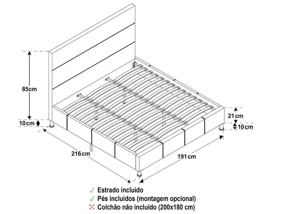 Cama de Casal Branca