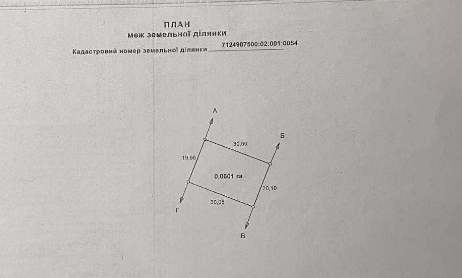 Земельна ділянка с.Хрещатик. ТОРГ