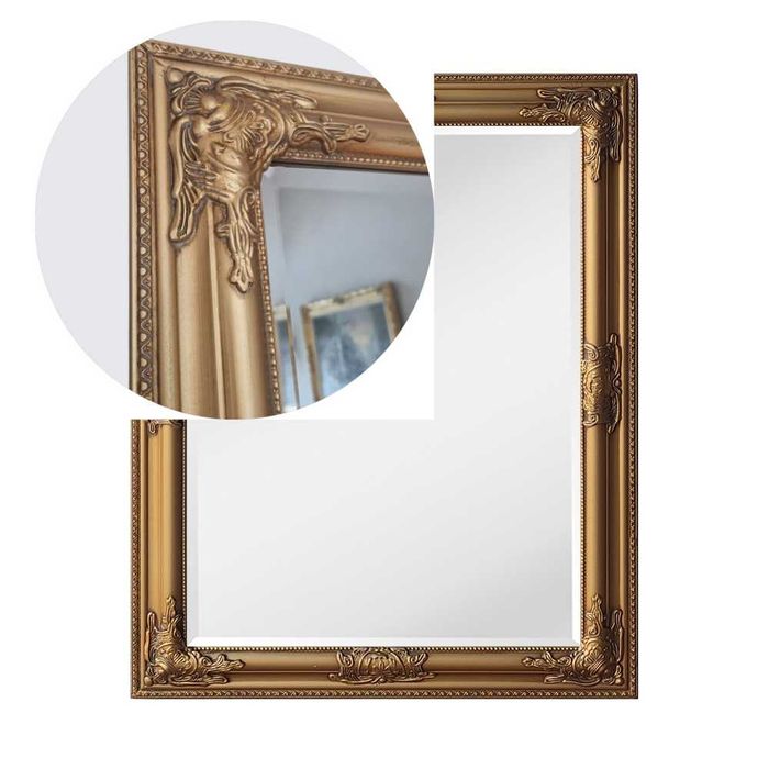 Lustro w drewnianej pałacowej ramie 50x40