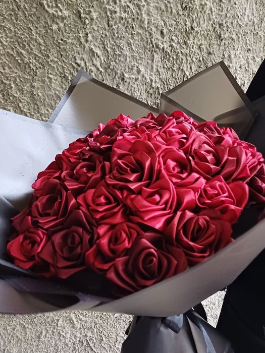 Букети з атласної стрічки