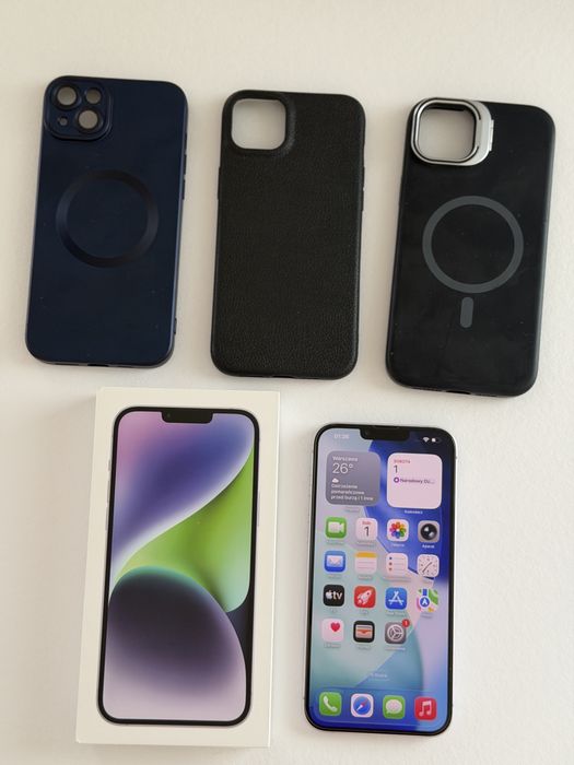 iPhone 14 Plus 256GB Purple | Zadbany | 3 etui | Oryginalne pudełko